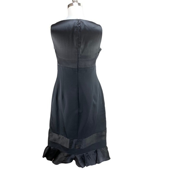 Travilla YT Saks Fifth Avenue Black Cocktail Evening Dress Sleeveless 6 / 8 - Picture 3 of 10